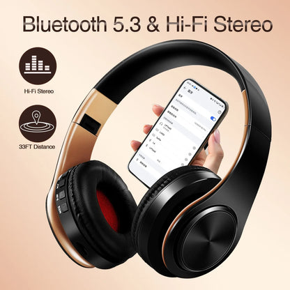 Wireless Headphones Bluetooth Stereo Headset Game with Build-in MIC with Universal for Android and iOS