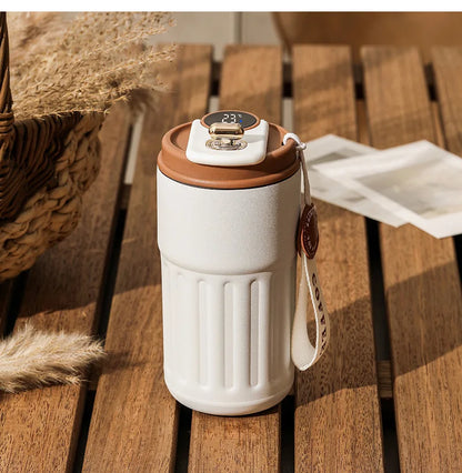 450ml Thermos Bottle Smart Display Temperature 316 Stainless Steel Vacuum Cup Office Coffee