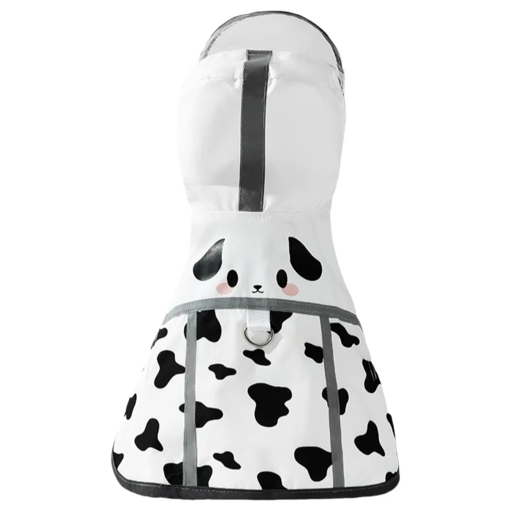 Cartoon Dog Rainwear Waterproof with Reflective Strip