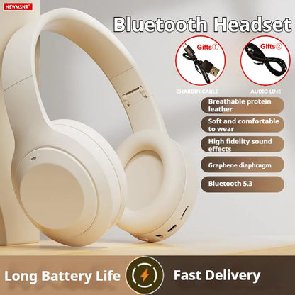 Over Ear HIFI Stereo Headsets Wireless Bluetooth Headphones