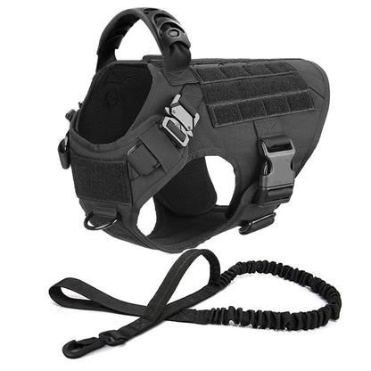 Large Dog Collar Military Harness