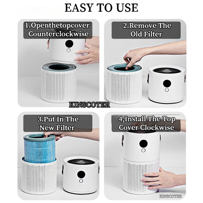 Portable Wireless HEPA Air Purifier for Home, Formaldehyde and Pollen Allergy Relief