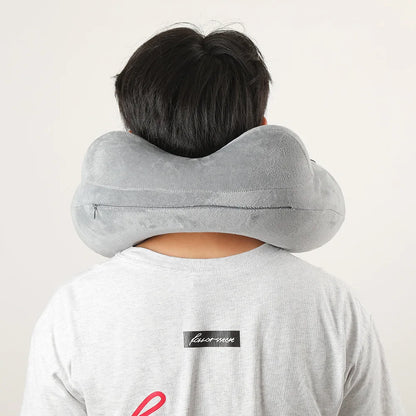 Portable Neck Pillow Press And Inflate
