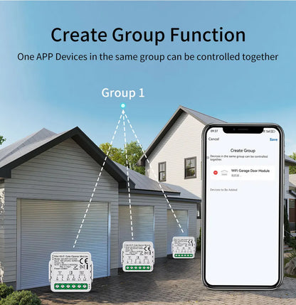 Tuya Smart Garage Door Switch Module