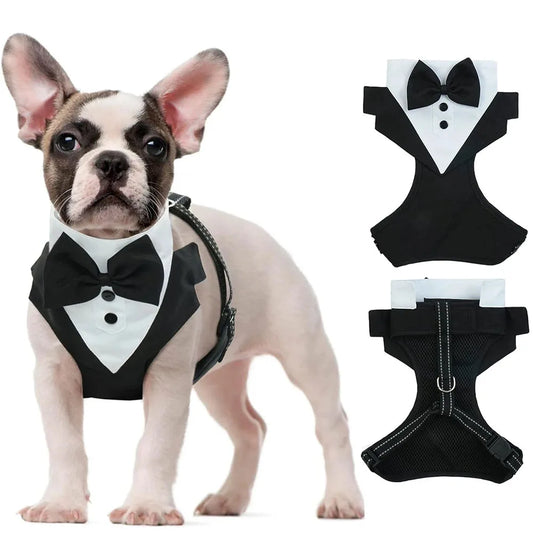 Dog Tuxedo Adjustable Harness No Pull for Small Medium Large Boys Dogs
