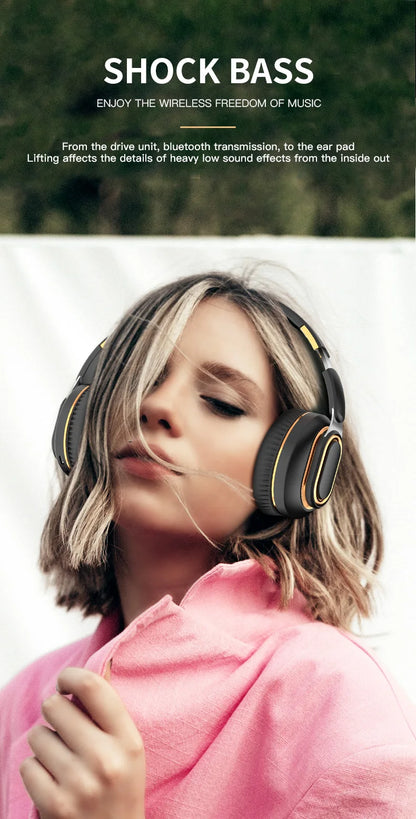 H7/H3 Bluetooth Headphone Wireless Headset with Mic USB Adaptor Headset Stereo Foldable Bass