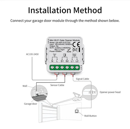 Tuya Smart Garage Door Switch Module