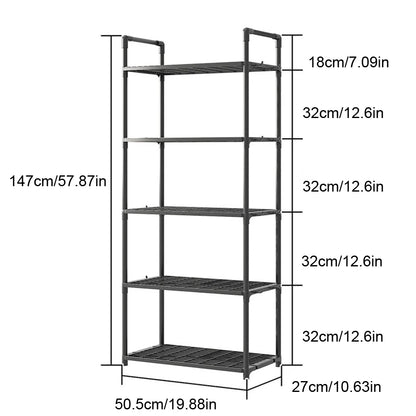 5 Tier Storage Shelves Heavy Duty Shelving Unit 66 Lbs Capacity