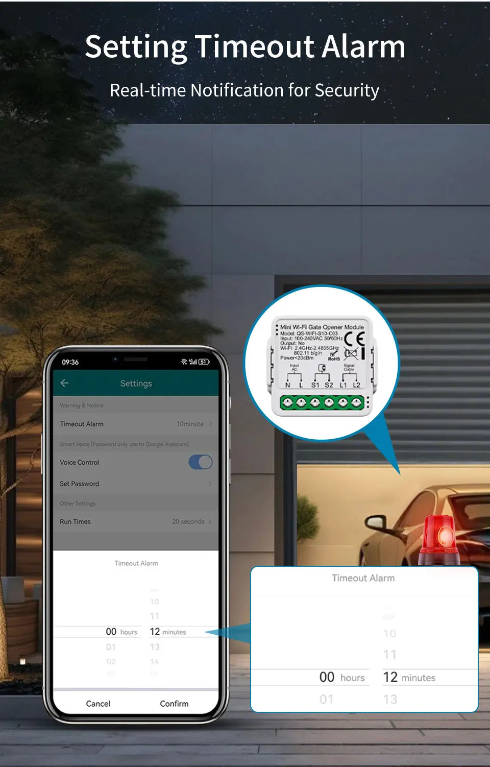 Tuya Smart Garage Door Switch Module