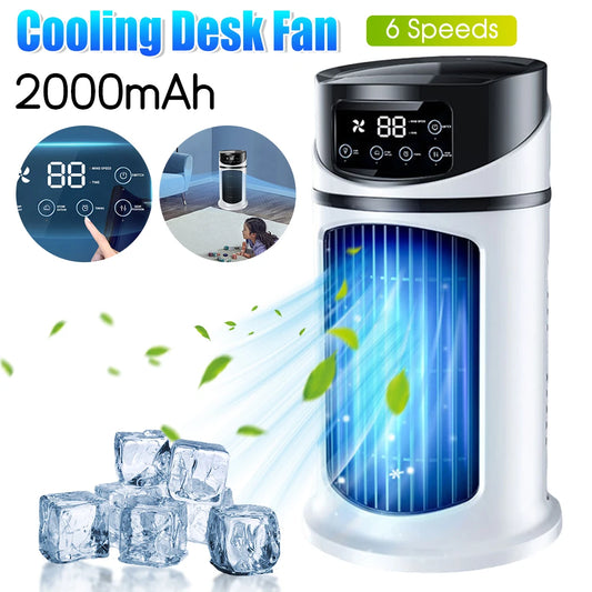 Cooling Desk Fan - Portable 6-Speed Cooler