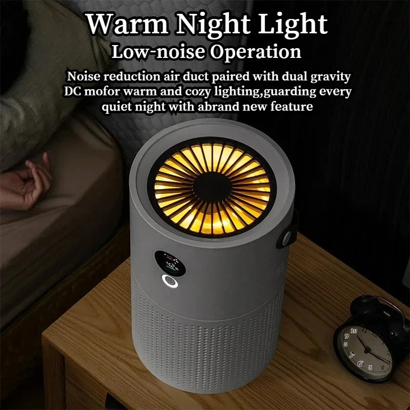 Portable Wireless HEPA Air Purifier for Home, Formaldehyde and Pollen Allergy Relief