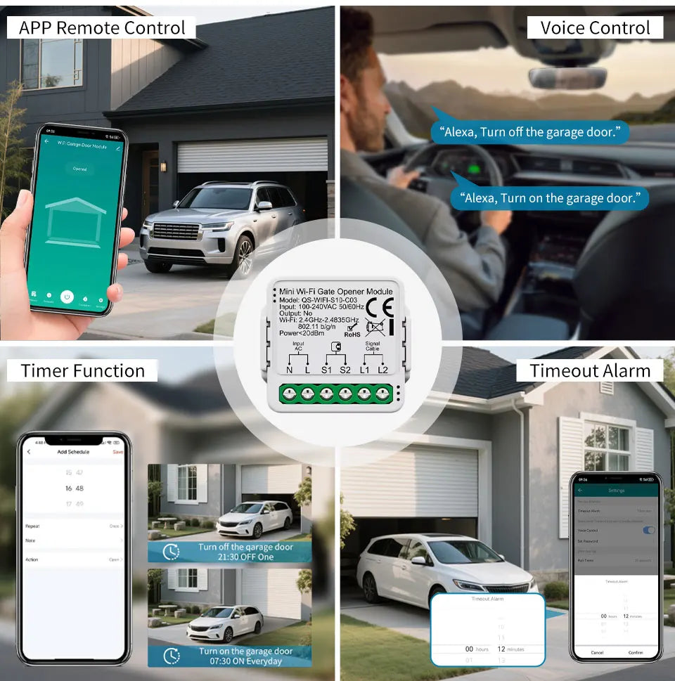 Tuya Smart Garage Door Switch Module