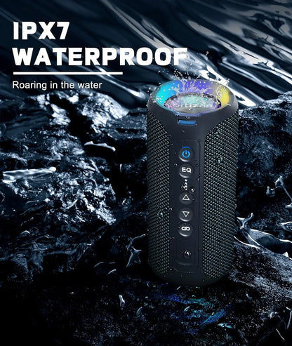 Ortizan Bluetooth Speakers 40W Enhanced Bass Portable 30Hrs IP7 Waterproof