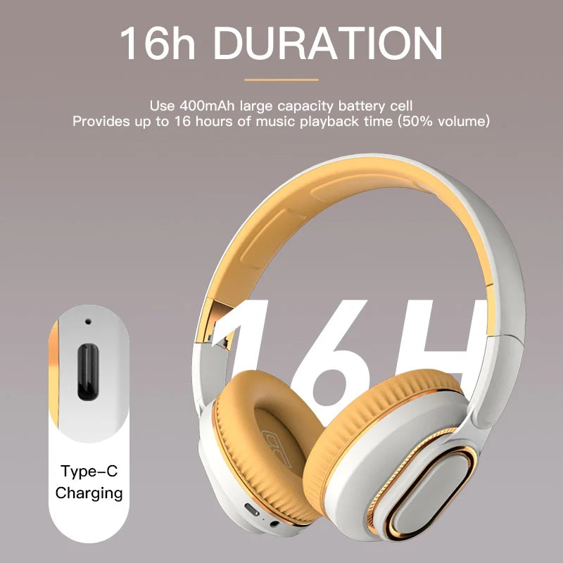 H7/H3 Bluetooth Headphone Wireless Headset with Mic USB Adaptor Headset Stereo Foldable Bass
