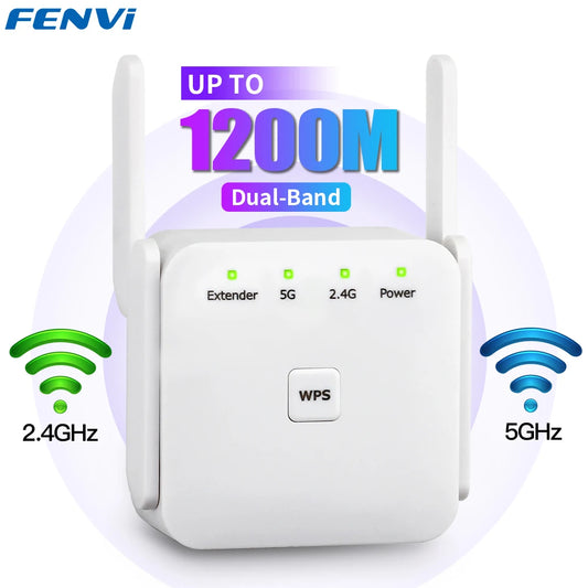 WiFi Repeater AC1200 Wi-Fi Booster WiFi Extender Amplifier 2.4G/5GHz