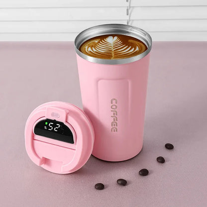 450ml Thermos Bottle Smart Display Temperature 316 Stainless Steel Vacuum Cup Office Coffee