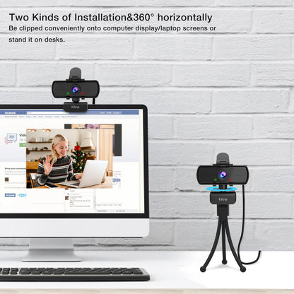 FIFINE 1440p Full HD PC Webcam with Microphone