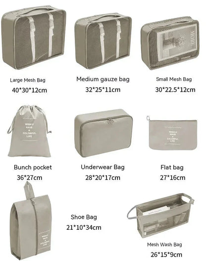 7/8/9/10 Pcs Set Travel Organizer