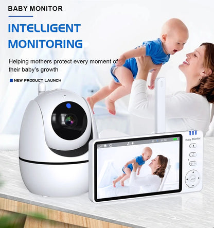 Wireless 5.0 Inch Video Baby Monitor With Pan Tilt Camera with Night Vision