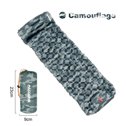 Outdoor Camping Inflatable Mattress Sleeping Pad With Pillows