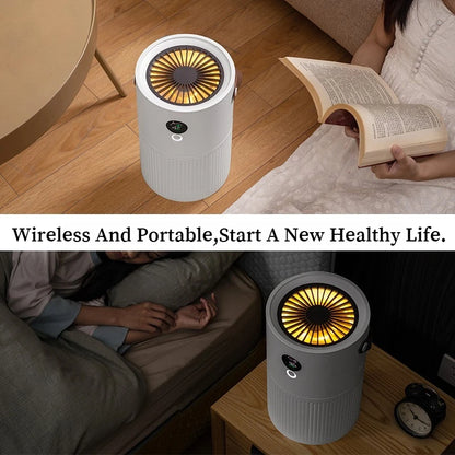 Portable Wireless HEPA Air Purifier for Home, Formaldehyde and Pollen Allergy Relief