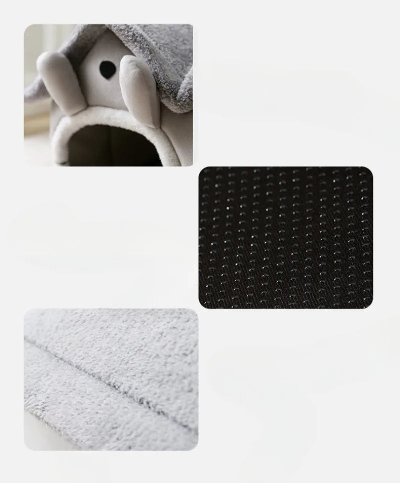 Foldable luxury pet house with detachable mat