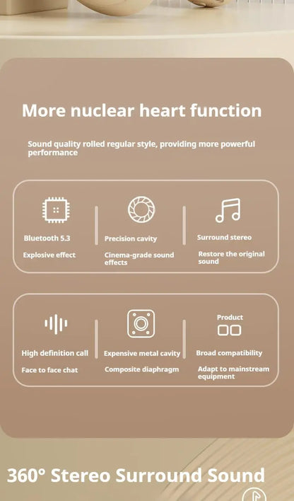 Over Ear HIFI Stereo Headsets Wireless Bluetooth Headphones