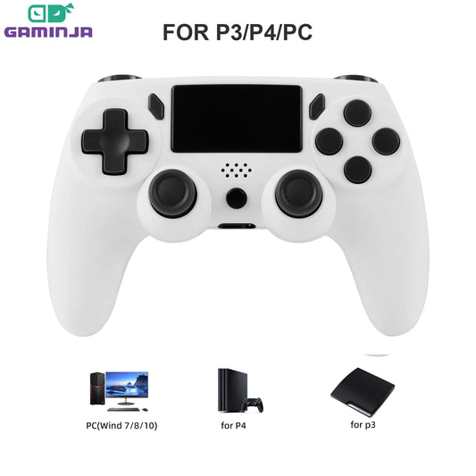 GAMINJA Wireless Gamepad With 6-axis Gyroscope For PS4, PS3, PC