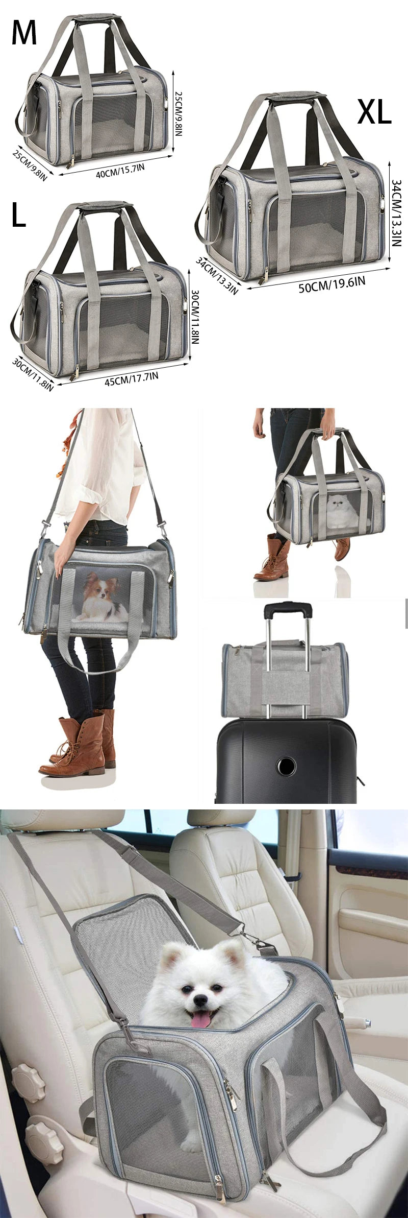 Portable Dog Cat Carrier Bag