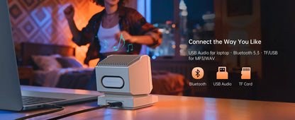 Divoom Portable MiniToo Retro Bluetooth Speaker Pixel Display Music Box