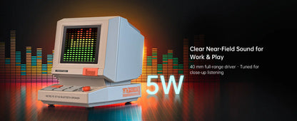 Divoom Portable MiniToo Retro Bluetooth Speaker Pixel Display Music Box