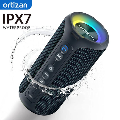 Ortizan Bluetooth Speakers 40W Enhanced Bass Portable 30Hrs IP7 Waterproof