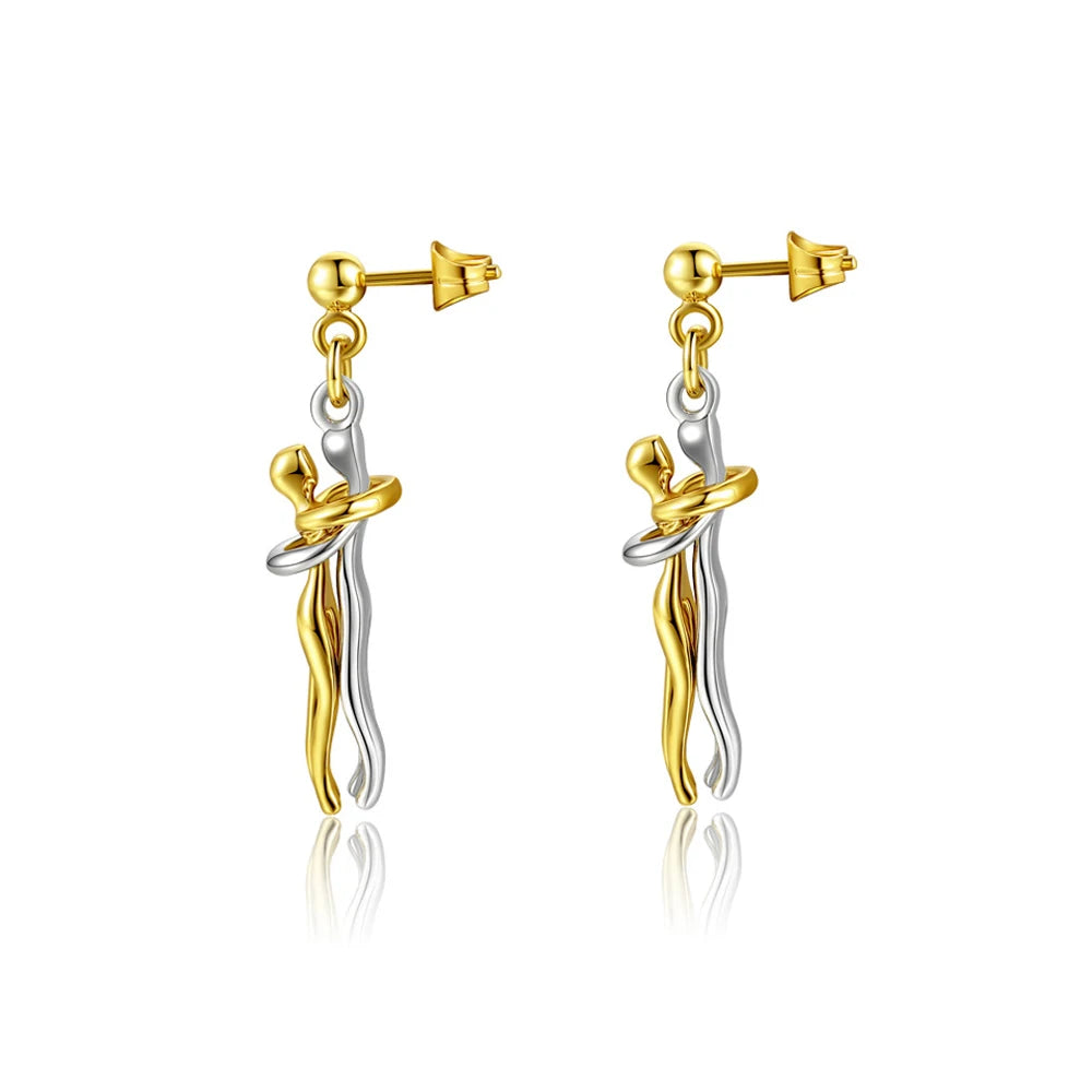 AMORÉA – COLLAR COLGANTE ABRAZO BAÑADO EN ORO 14K