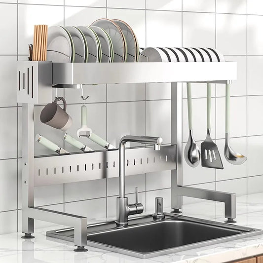 Adjustable Sink Drying Rack Over The Sink Dish Drying Holder
