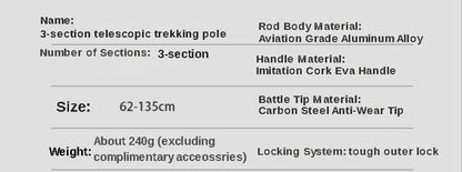 2PCS Trekking Poles Walking Sticks