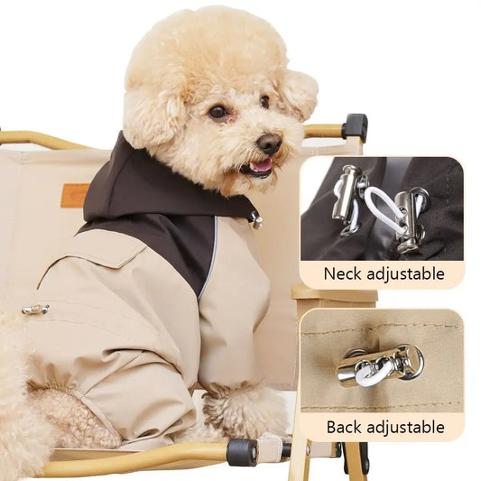 Comfortable Patchwork Pet Waterproof Raincoat