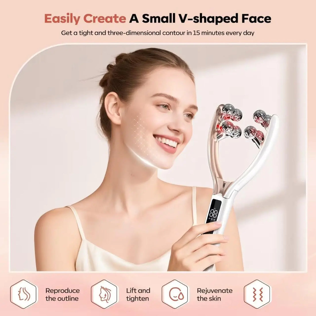 V-SHAPIA – MASAJEADOR LIFTING PARA ROSTRO Y CUELLO V-SHAPE