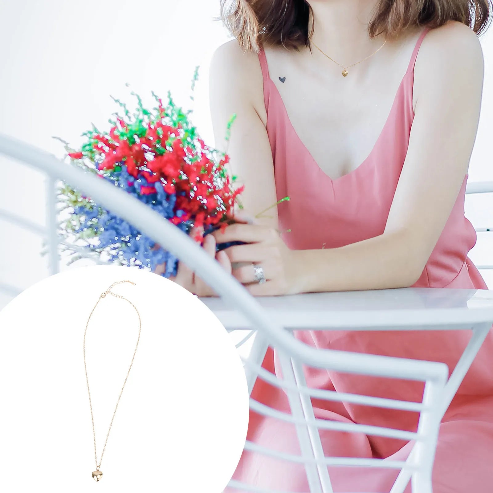 AURÉLIA – COLLAR MEDALLÓN CORAZÓN EN COBRE