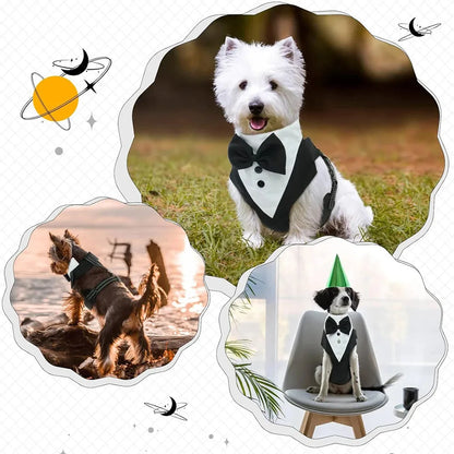 Dog Tuxedo Adjustable Harness No Pull for Small Medium Large Boys Dogs