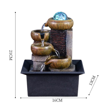 Desktop Water Fountain Portable Tabletop Waterfall