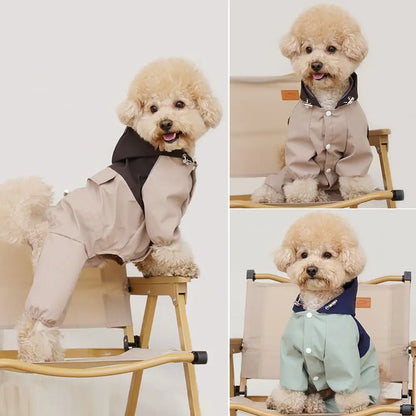 Comfortable Patchwork Pet Waterproof Raincoat