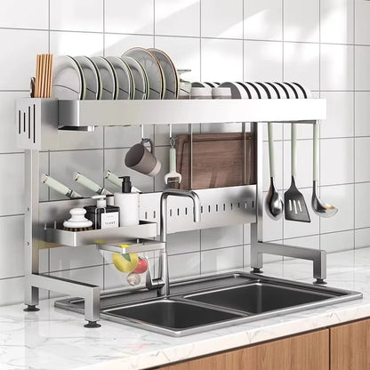 Adjustable Sink Drying Rack Over The Sink Dish Drying Holder
