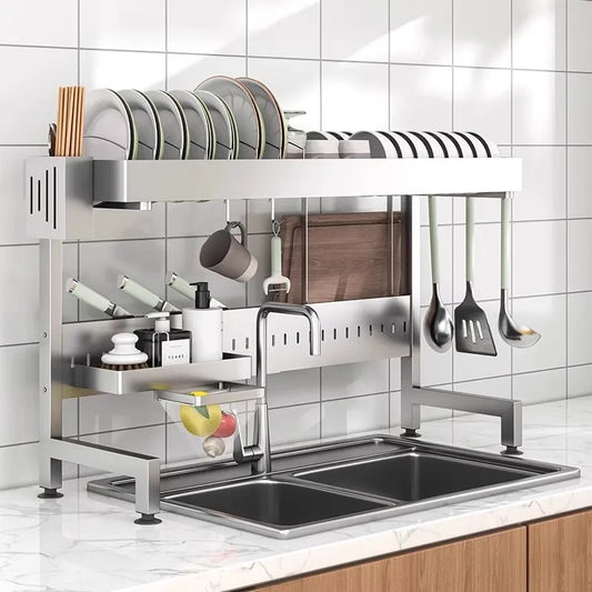 Adjustable Sink Drying Rack Over The Sink Dish Drying Holder