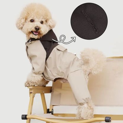 Comfortable Patchwork Pet Waterproof Raincoat