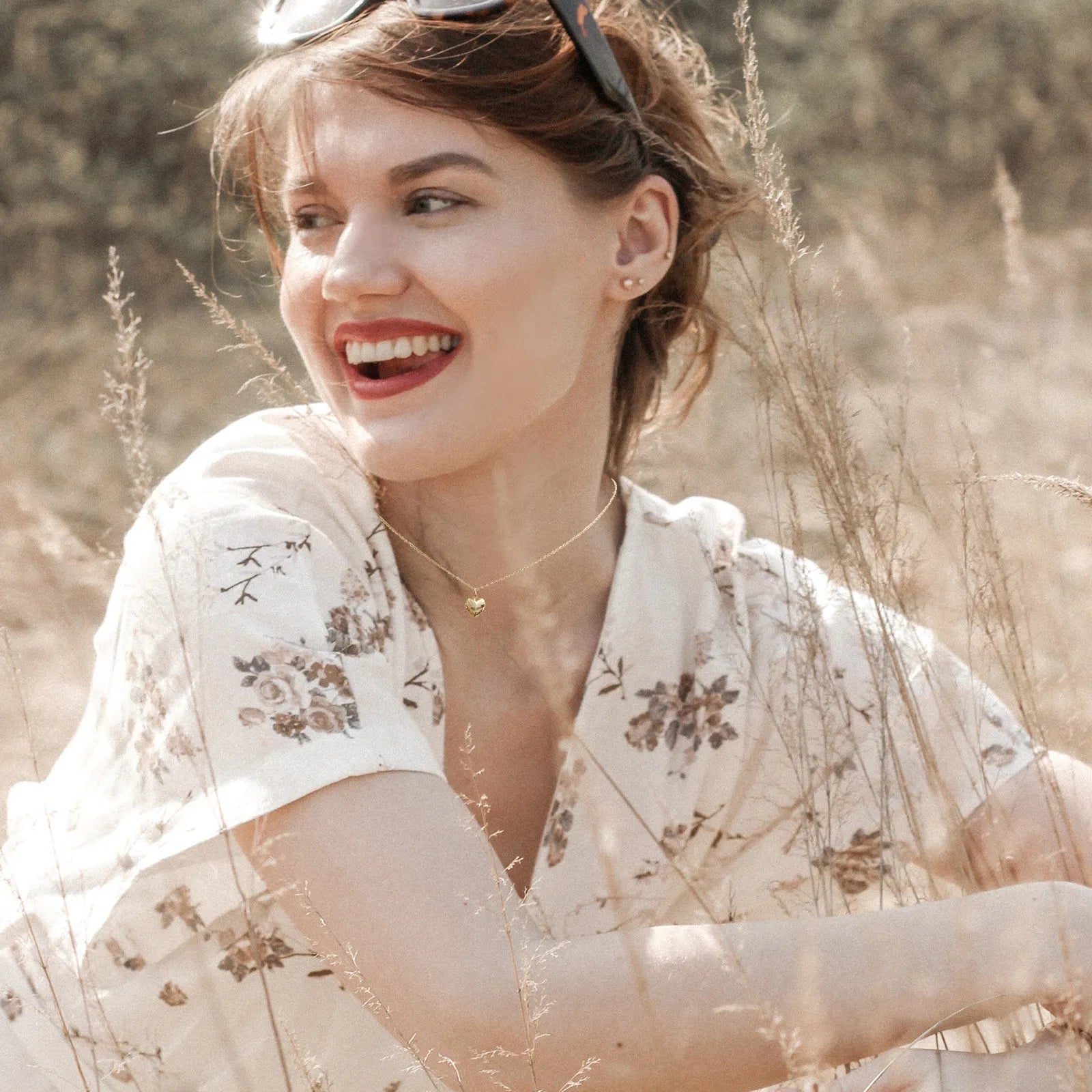 AURÉLIA – COLLAR MEDALLÓN CORAZÓN EN COBRE
