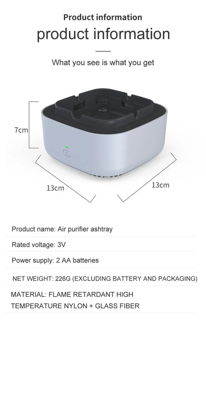 Smart Cigarette Ashtray Air Purifier