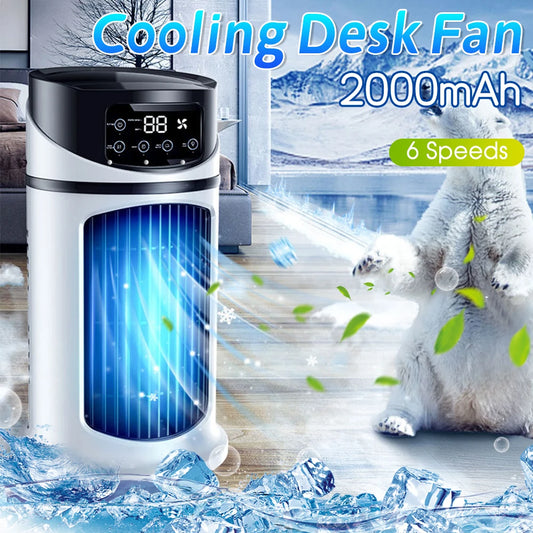 Cooling Desk Fan - Portable 6-Speed Cooler