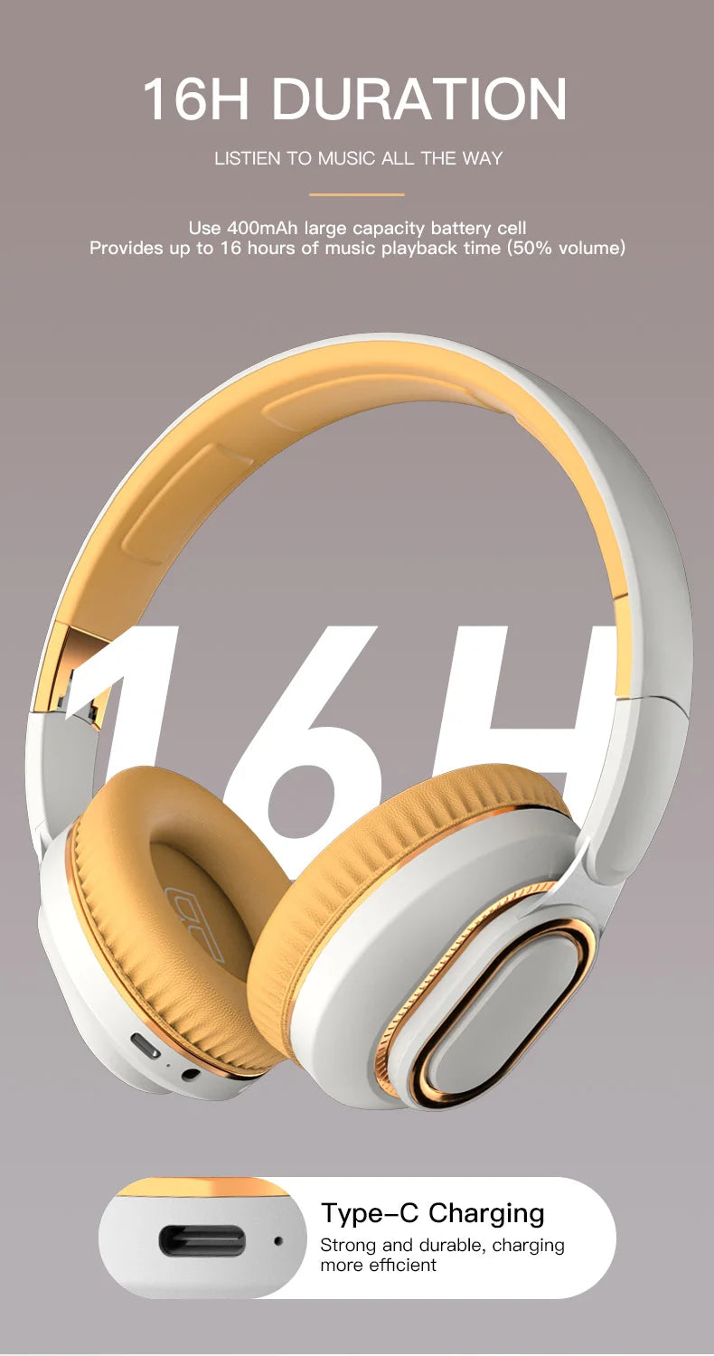 H7/H3 Bluetooth Headphone Wireless Headset with Mic USB Adaptor Headset Stereo Foldable Bass