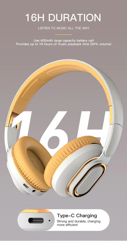 H7/H3 Bluetooth Headphone Wireless Headset with Mic USB Adaptor Headset Stereo Foldable Bass