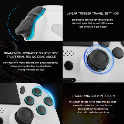 GAMINJA Wireless Gamepad With 6-axis Gyroscope For PS4, PS3, PC